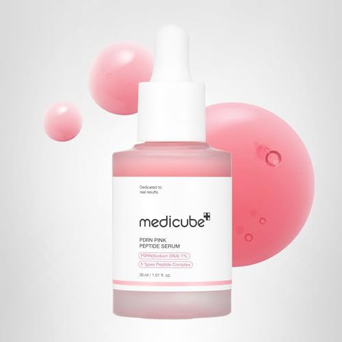 medicube PDRN Pink Peptide Serum with Salmon DNA | Pink Glow Serum with Peptides & Niacinamide for Hydration & Firm-Looking Skin | Uneven Tone Care