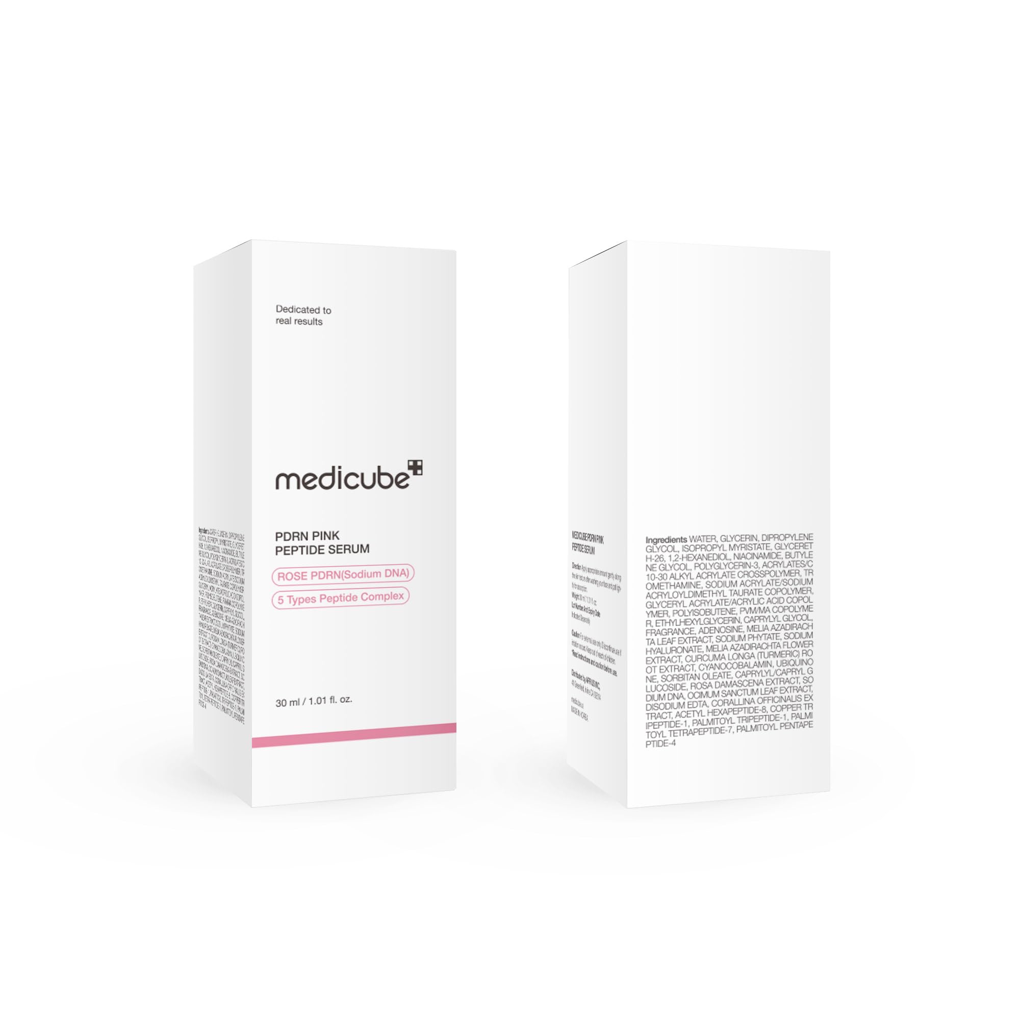 medicube PDRN Pink Peptide Serum with Salmon DNA | Pink Glow Serum with Peptides & Niacinamide for Hydration & Firm-Looking Skin | Uneven Tone Care