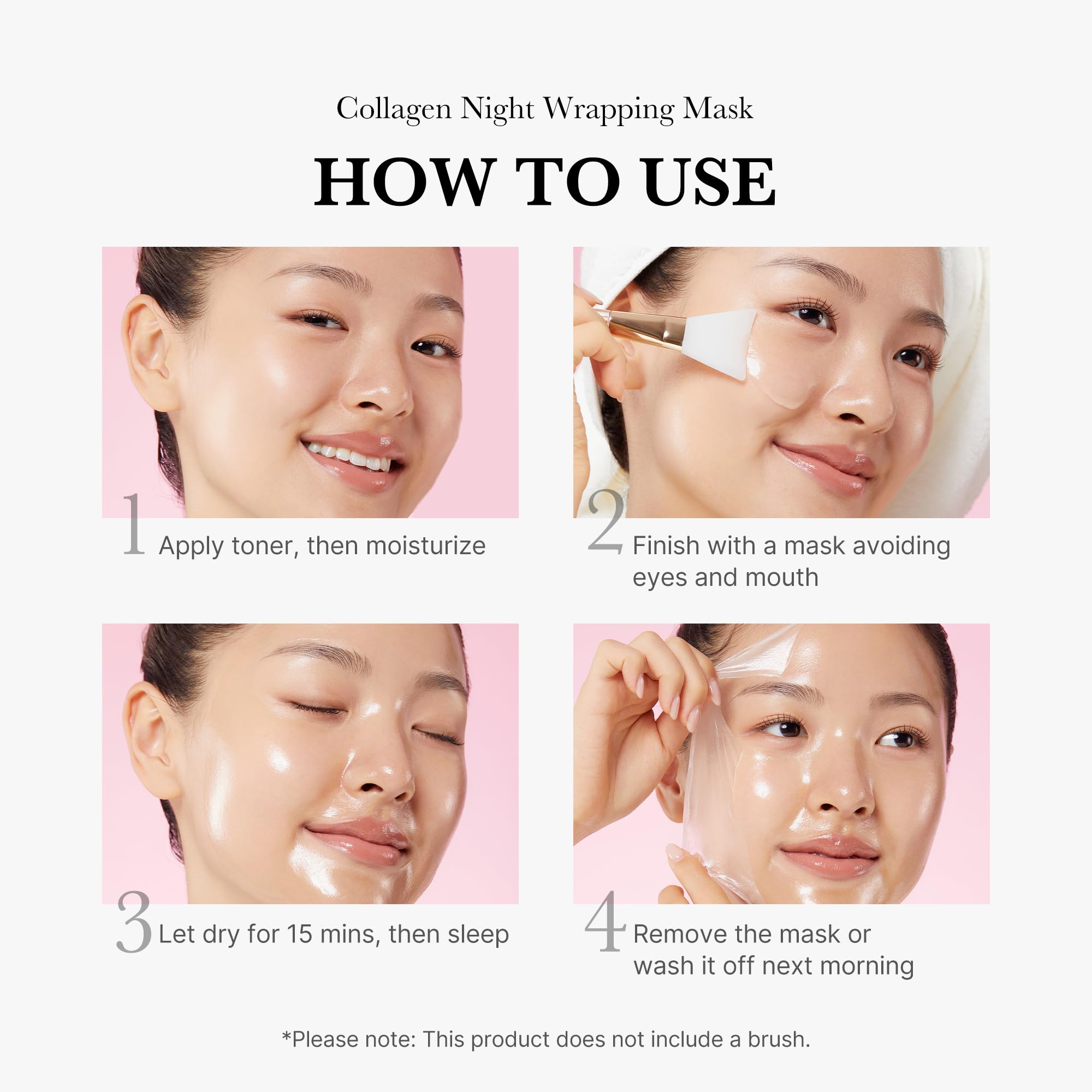Medicube Wrapping Mask Collagen Overnight Peel Off Facial Mask | Elasticity & Hydration Care, Reduces Sagging & Dullness | Hydrolyzed Collagen For Glowing Skin