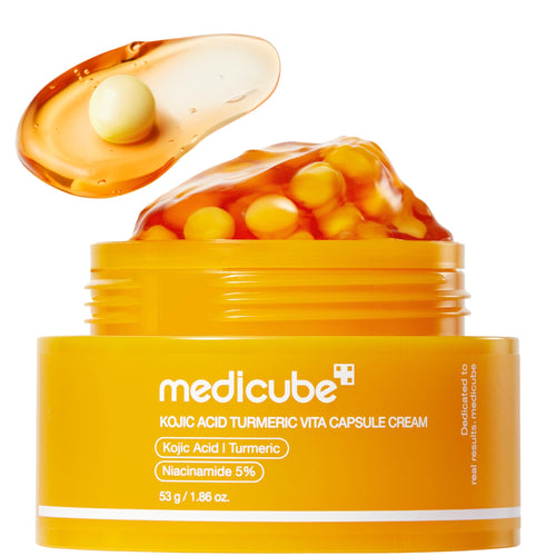 medicube Capsule Cream with Deep Vitamin C | Liposome Vitamin C Golden Capsule for Radiance & Firm-Looking Skin | Hydrating Glow Gel Texture | Korean Skincare, 1.94 oz